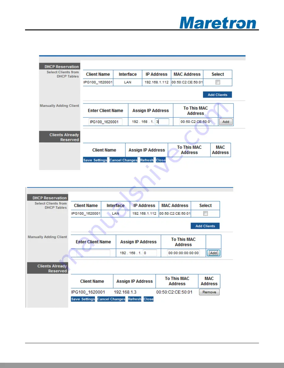 Maretron Linksys E2000 Configuration Manual Download Page 12