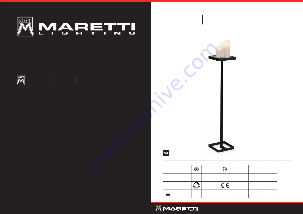 Maretti CANDLE PLATEAU FLOOR Скачать руководство пользователя страница 1