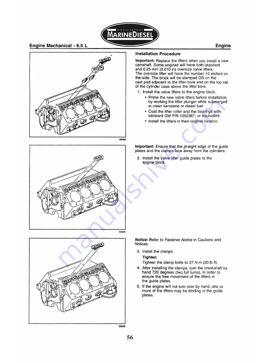 Marinediesel 5L V8 Owner'S Manual Download Page 58