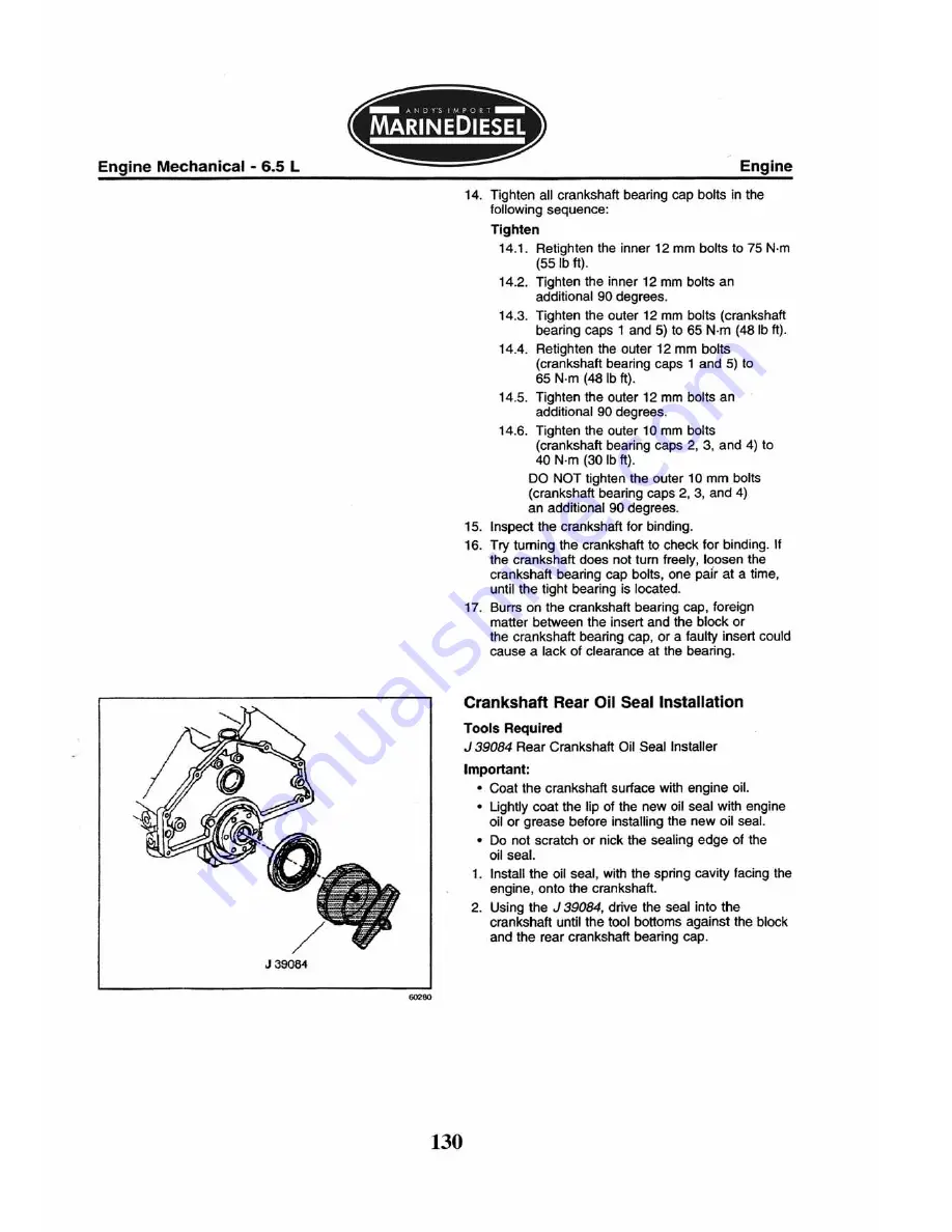 Marinediesel 5L V8 Owner'S Manual Download Page 132