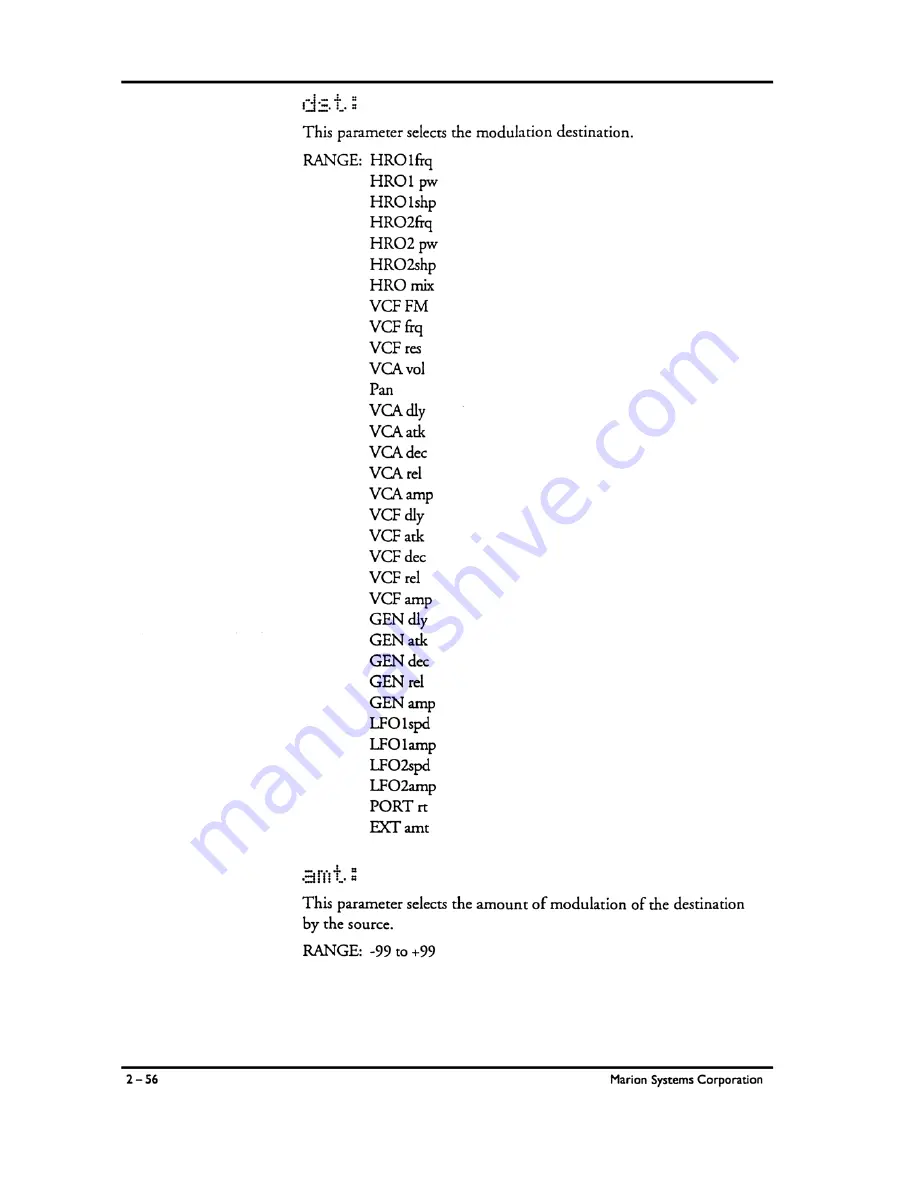 Marion MSR-2 Owner'S Manual Download Page 84