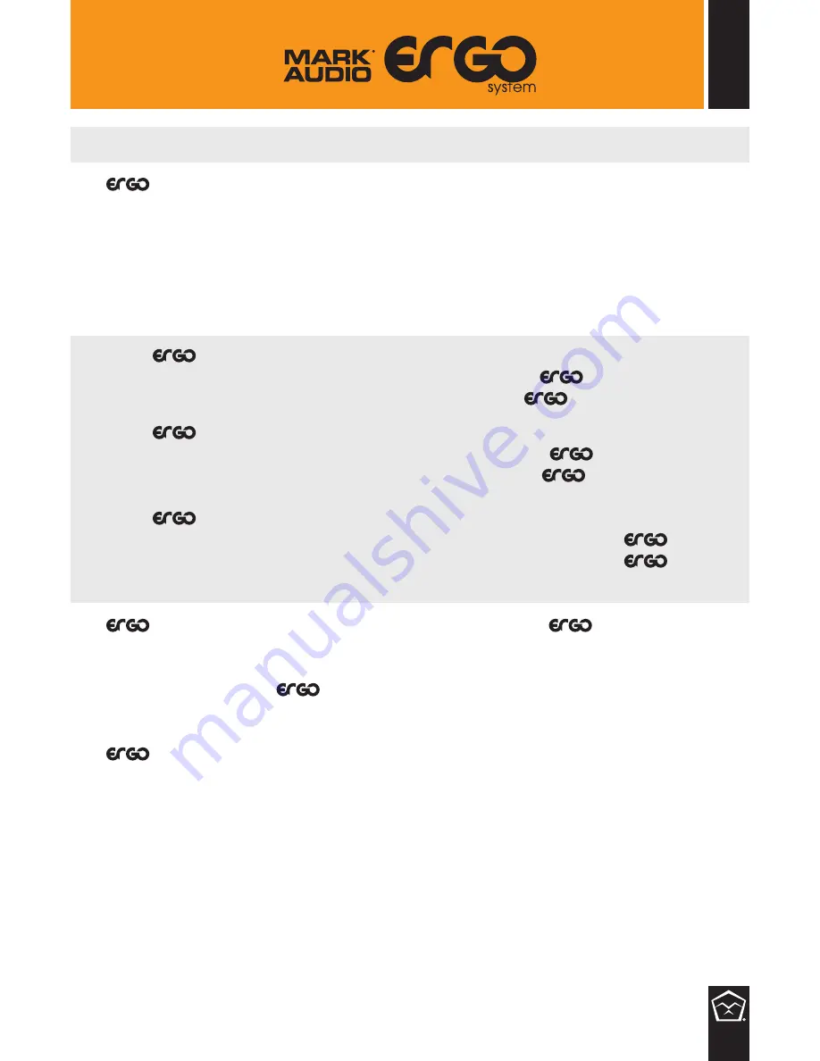 Mark Audio ERGO SYSTEM Скачать руководство пользователя страница 5