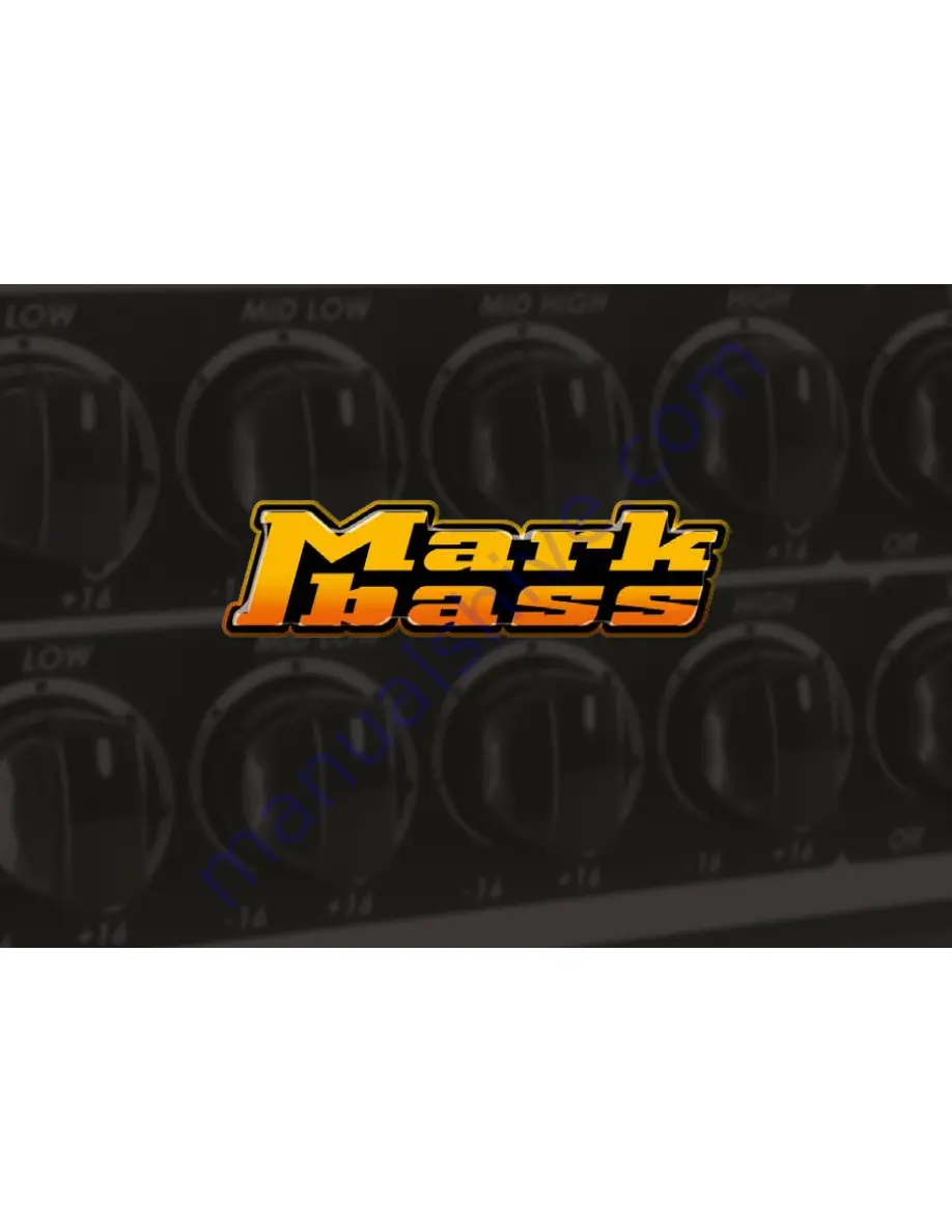 MarkBass CMD SUPER COMBO K1 Owner'S Manual Download Page 8