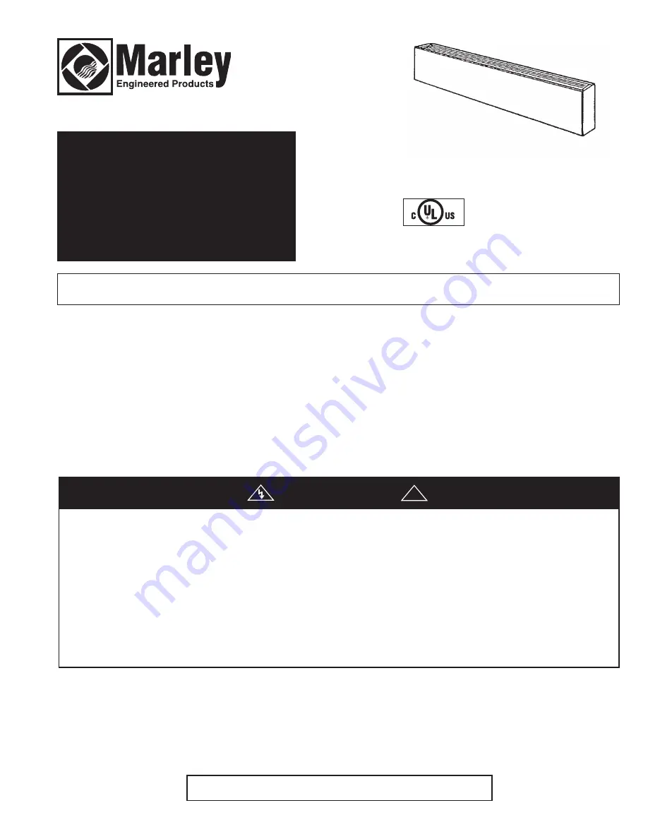 Marley CSLAL Installation, Operation & Maintenance Instructions Manual Download Page 1