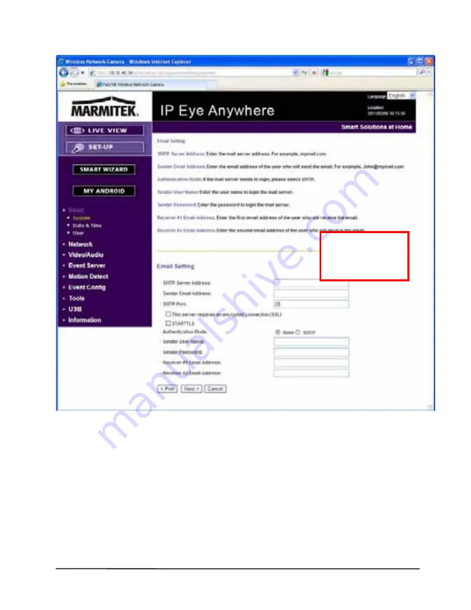 Marmitek IP EYE ANYWHERE - QUICK Installation Manual Download Page 26