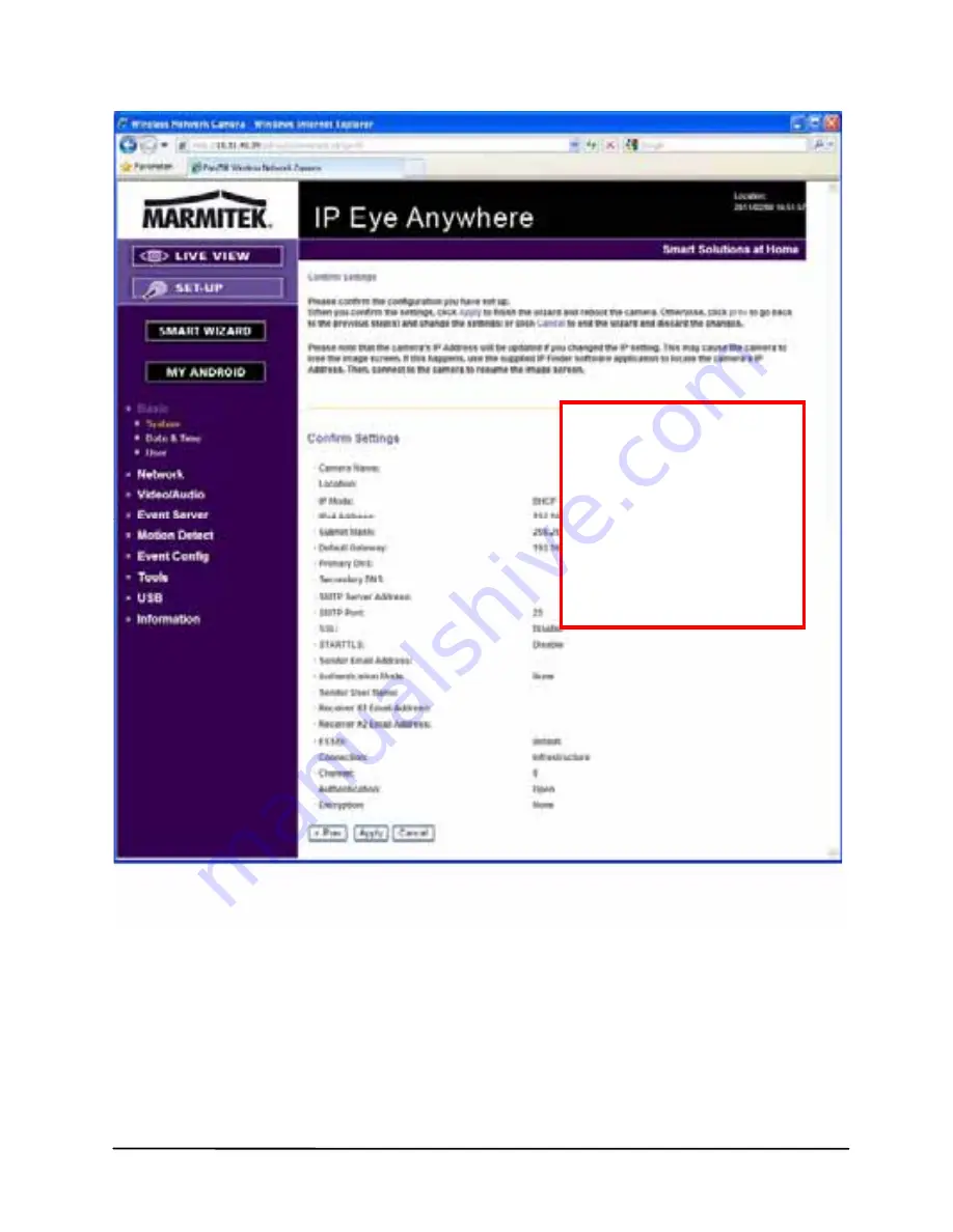 Marmitek IP EYE ANYWHERE - QUICK Installation Manual Download Page 28