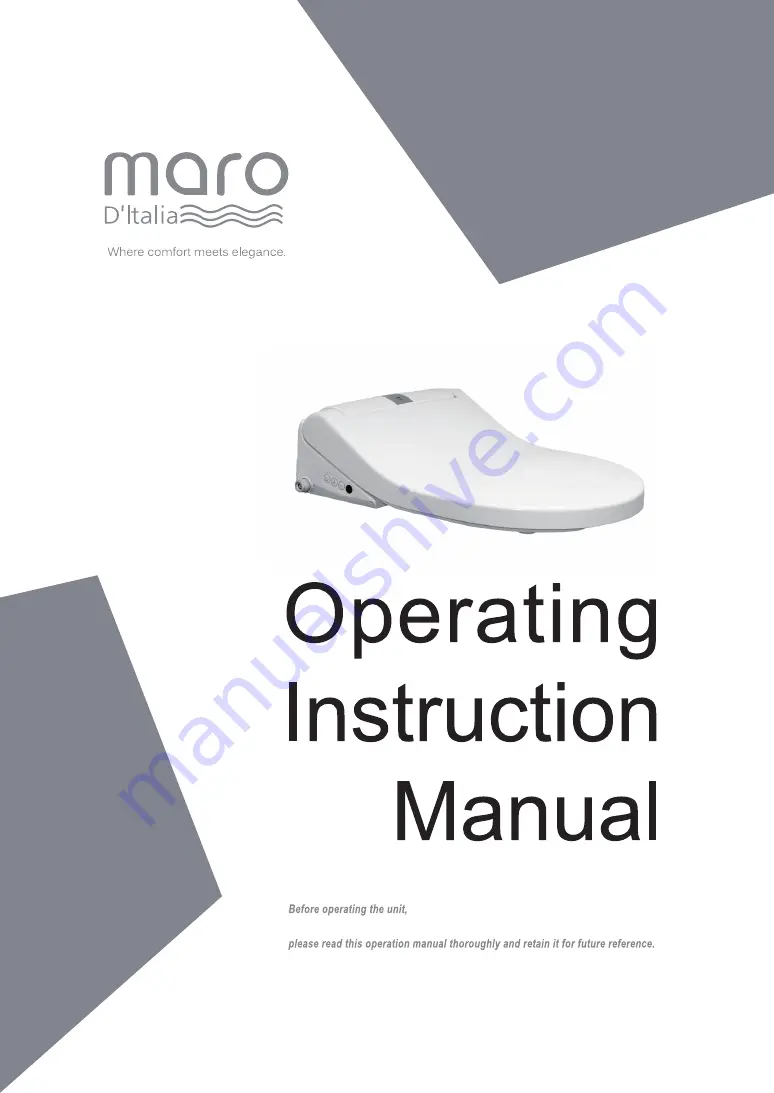 Maro D'Italia DI600 Operating Instructions Manual Download Page 1