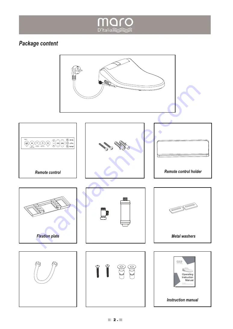 Maro D'Italia DI600 Operating Instructions Manual Download Page 3