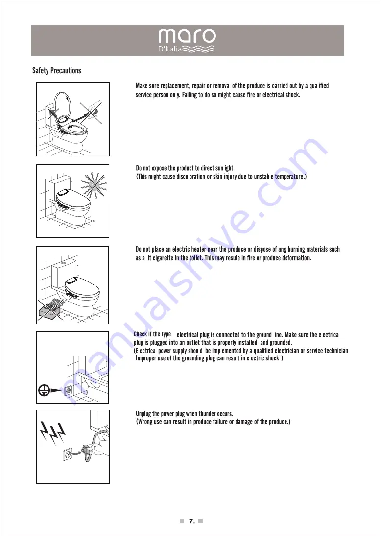 Maro AQUALET PIAVE DI800 Operating Instructions Manual Download Page 8