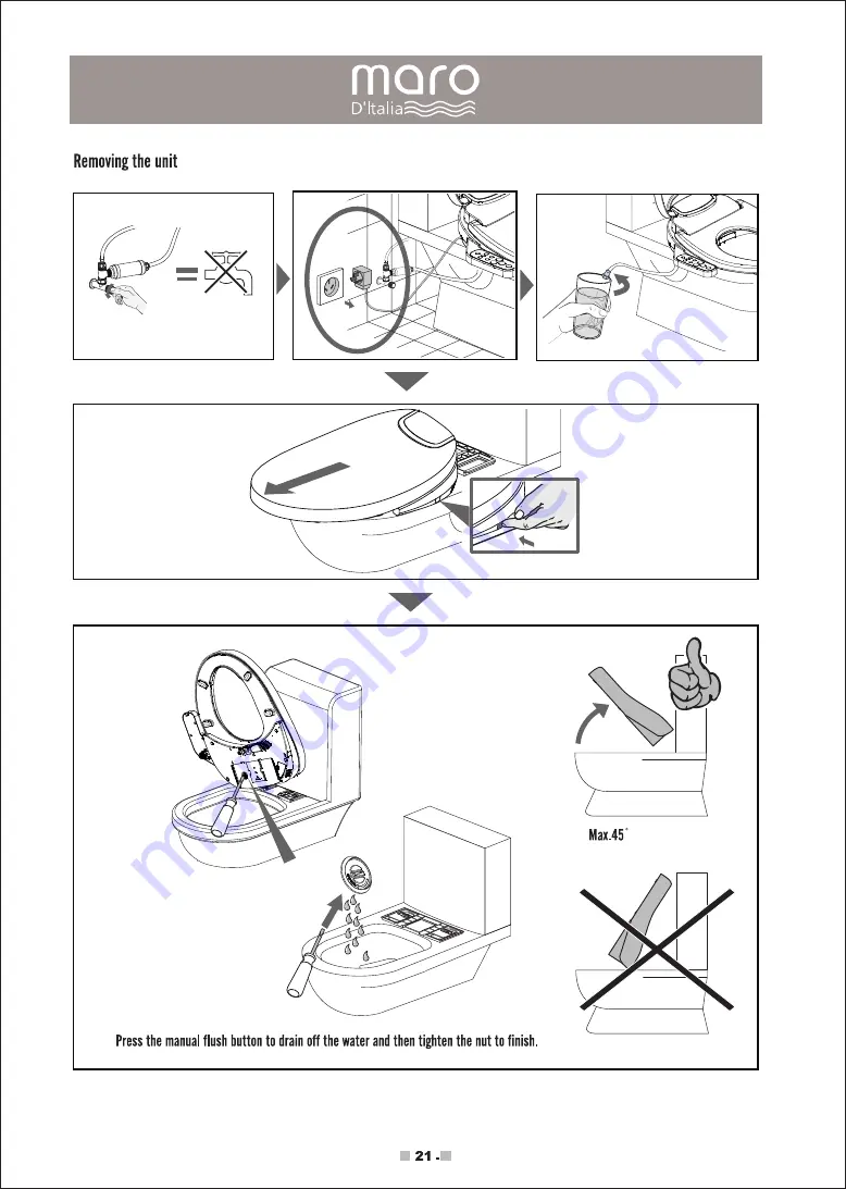 Maro AQUALET PIAVE DI800 Operating Instructions Manual Download Page 22