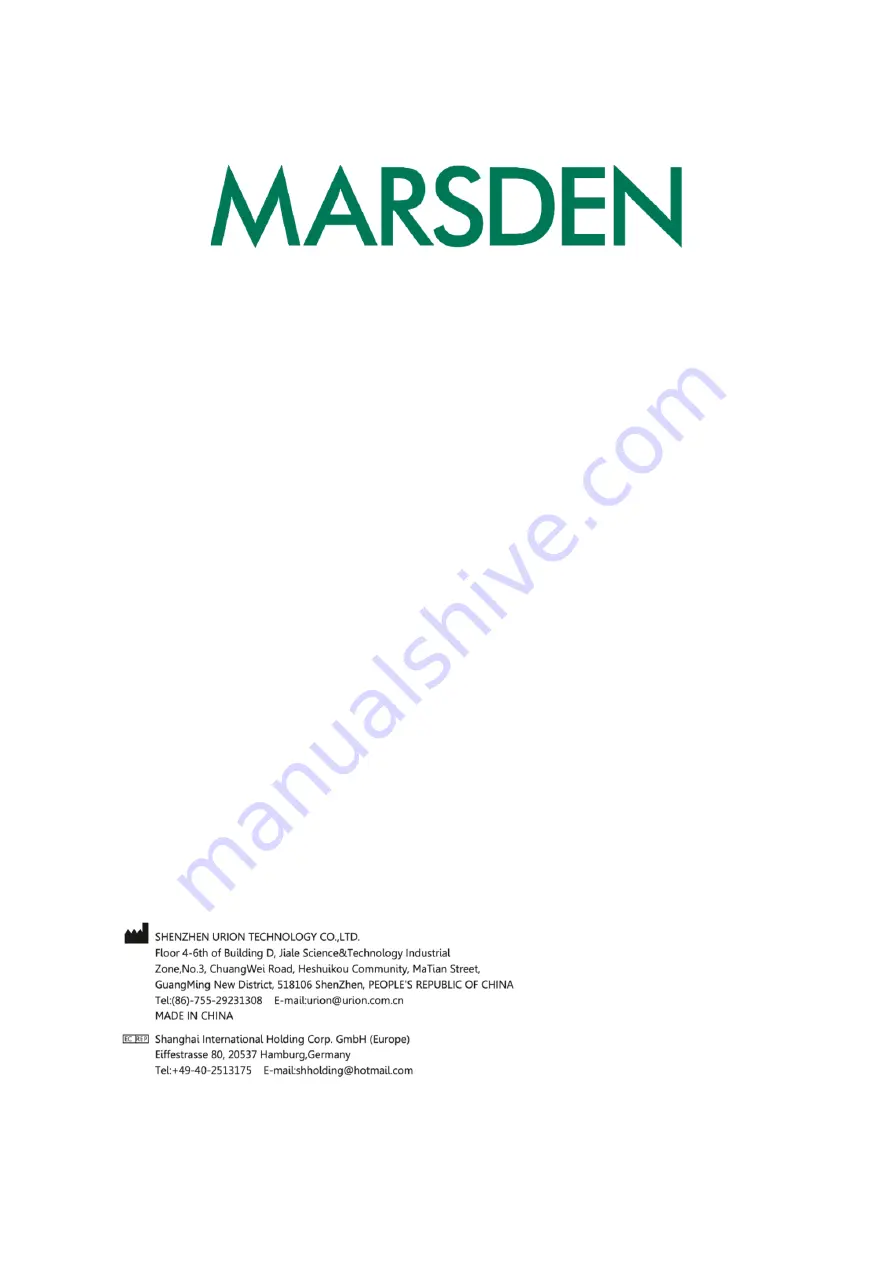 marsden T-210 User Manual Download Page 16