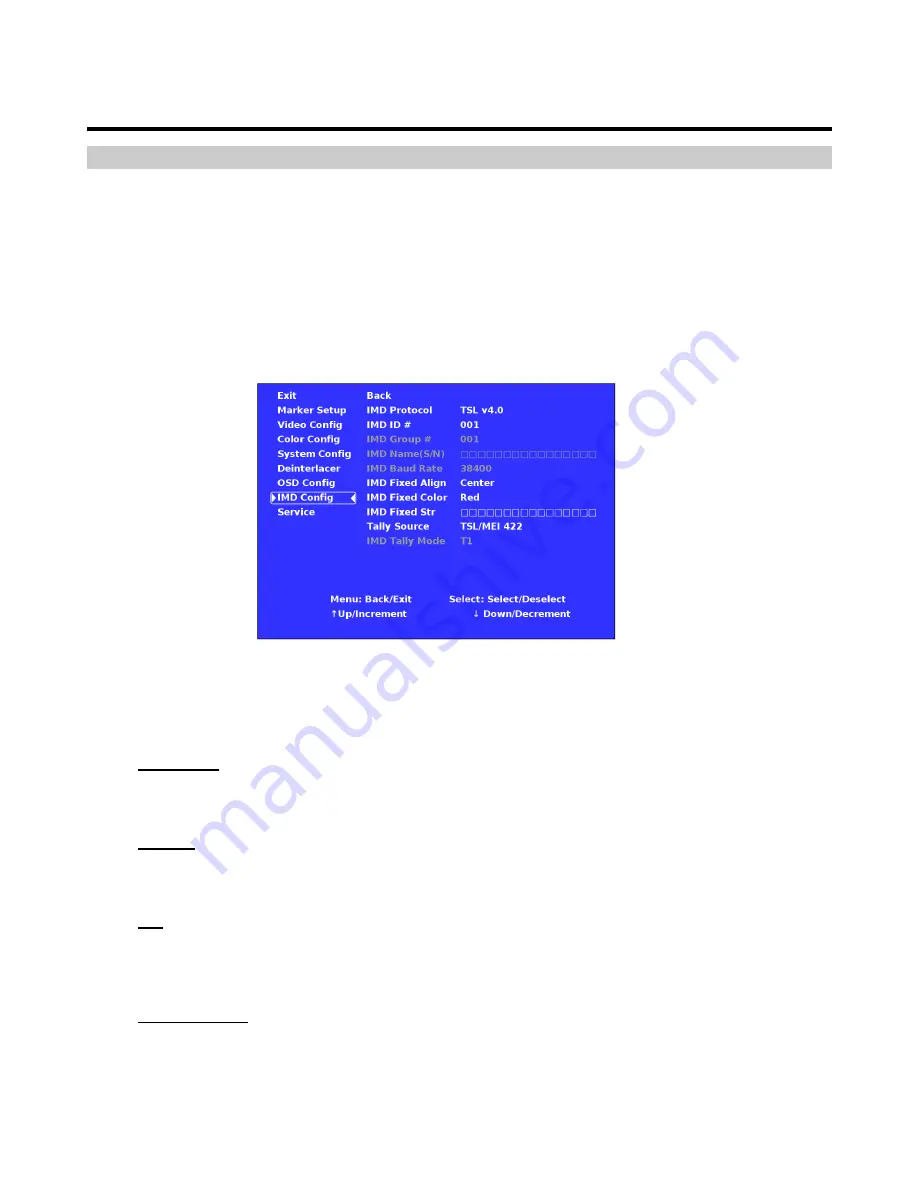 Marshall Electronics V-R171X-IMD-HDSDI Operating Instructions Manual Download Page 22