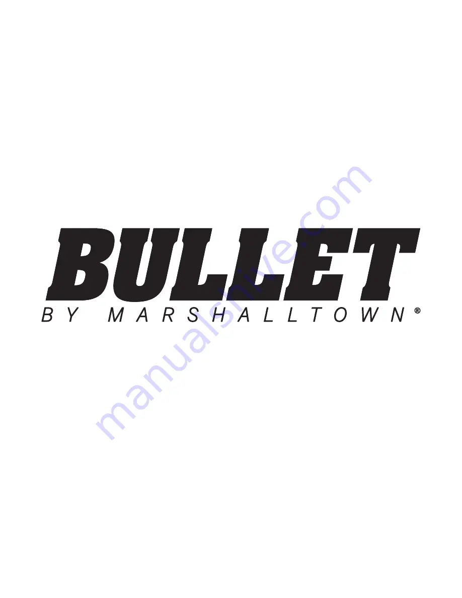 Marshalltown BULLET 29987 Manual Download Page 14