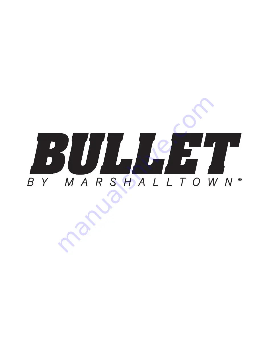 Marshalltown BULLET 29999 Manual Download Page 28