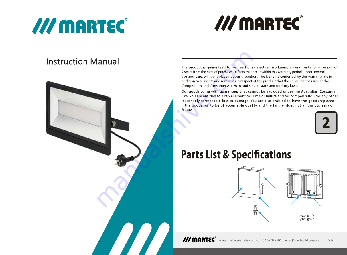 Martec MLXG345100M Скачать руководство пользователя страница 1