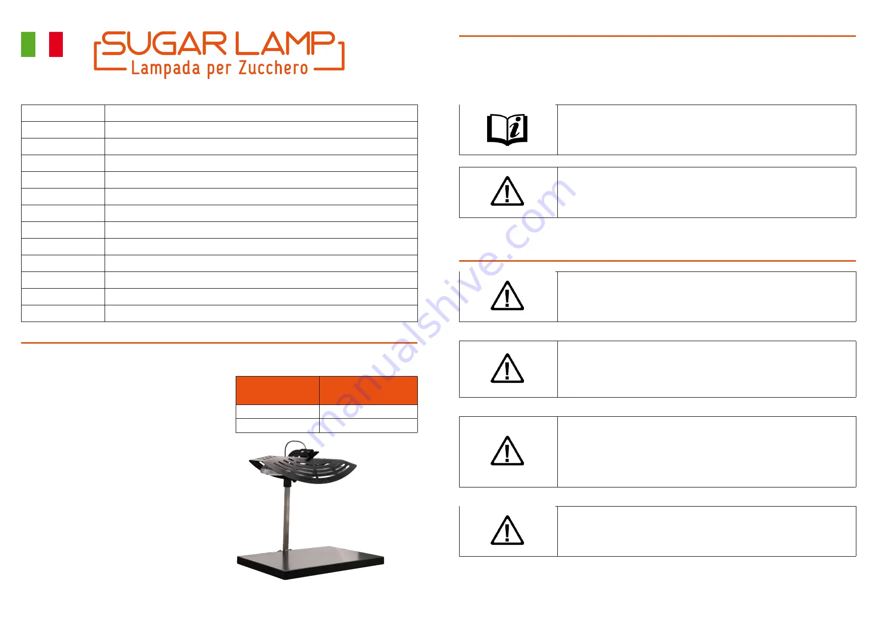 Martellato LAMP01 Use And Maintenance Download Page 2