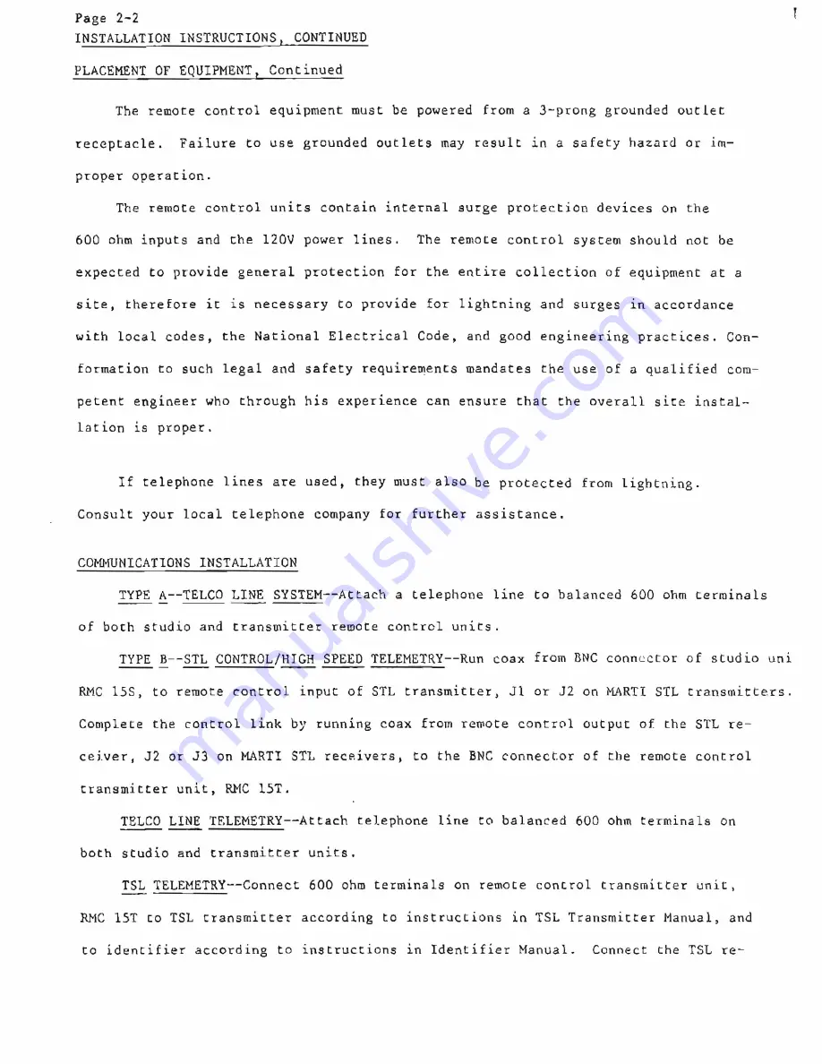 Marti Electronics RMC15 A Instruction Manual Download Page 14