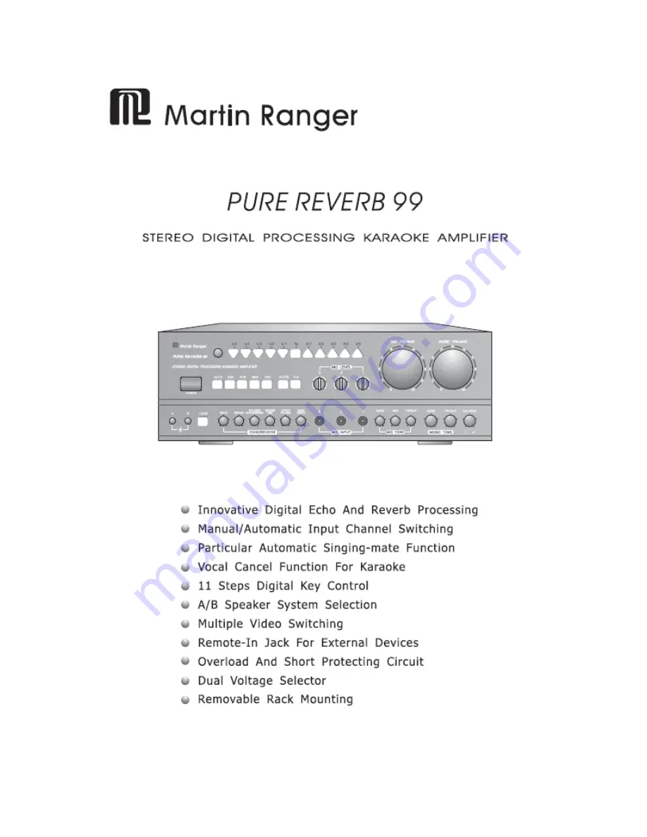 Martin Ranger Pure REverb 99 Скачать руководство пользователя страница 1