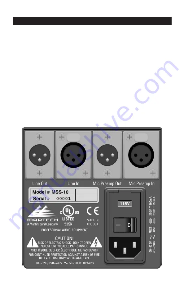 Martinsound Martech Modular Studio Series Owner'S Manual Download Page 13