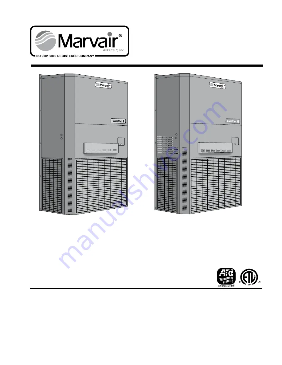 Marvair ComPac I AVP24 Скачать руководство пользователя страница 1