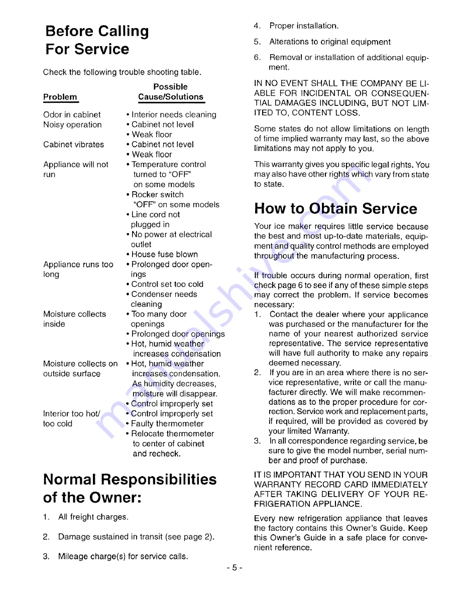 Marvel 15iM-BB Owner'S Manual Download Page 5