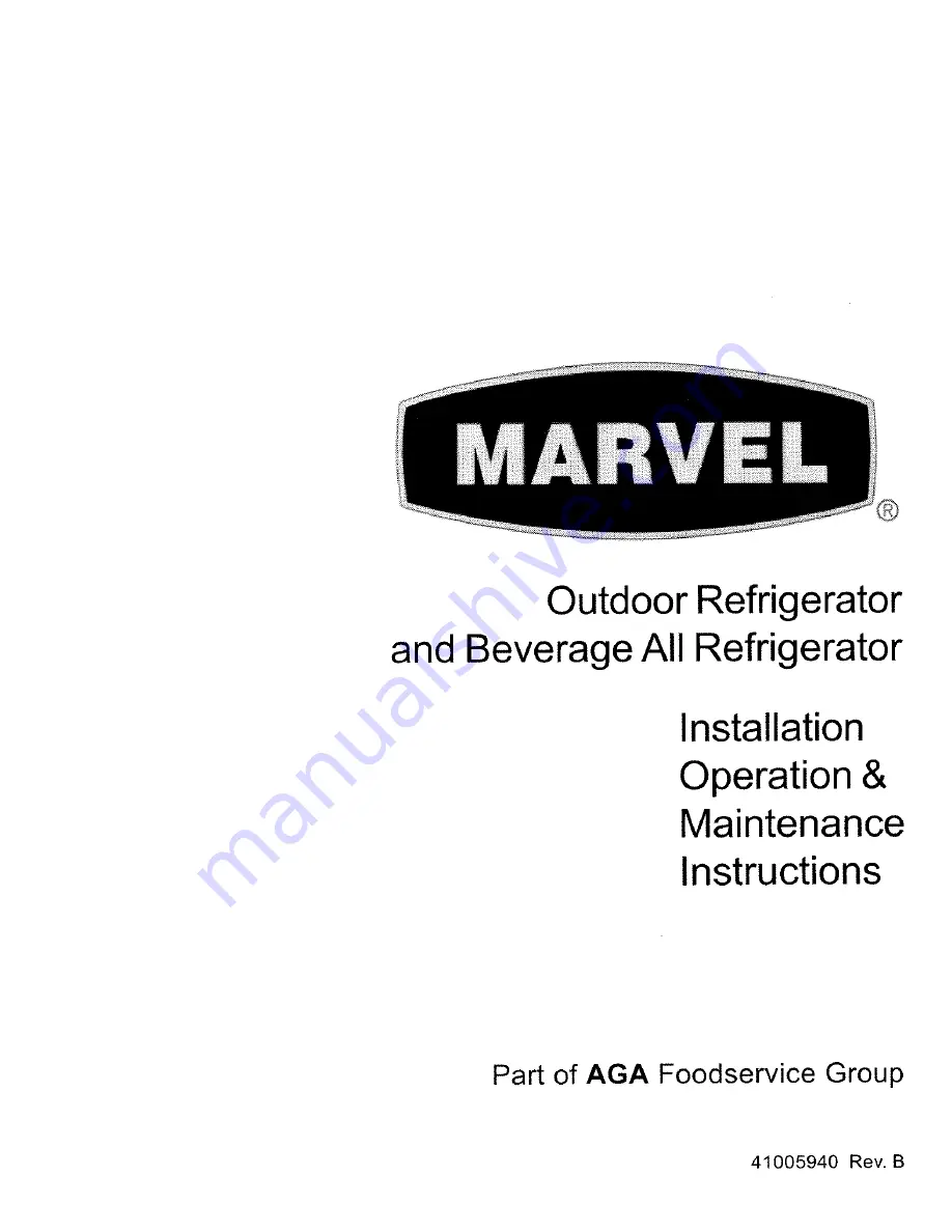 Marvel 60HK-SS-F Installation, Operation & Maintenance Instructions Manual Download Page 1