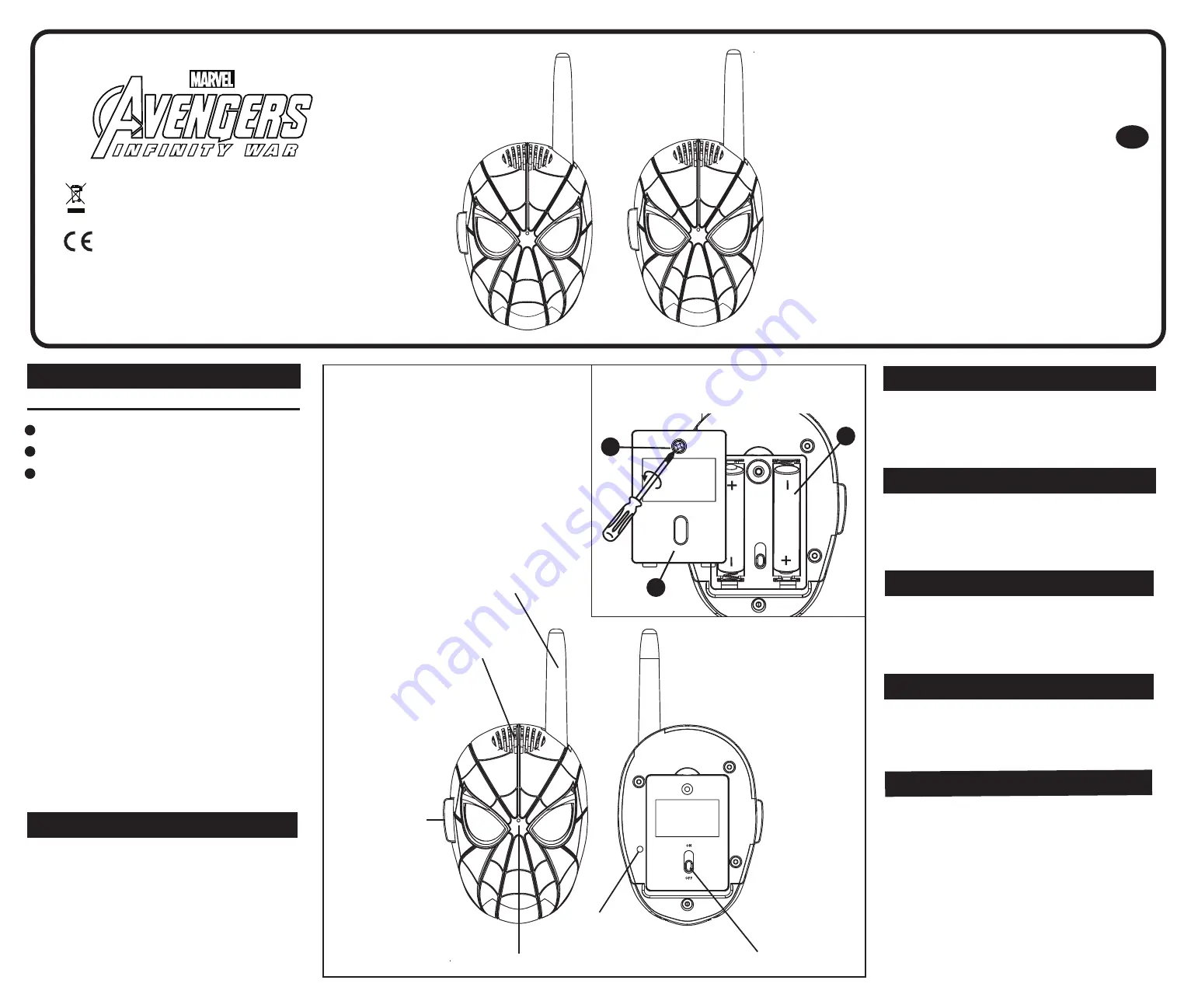 Marvel Avengers INFINITY WAR SM-202 Manual Download Page 8