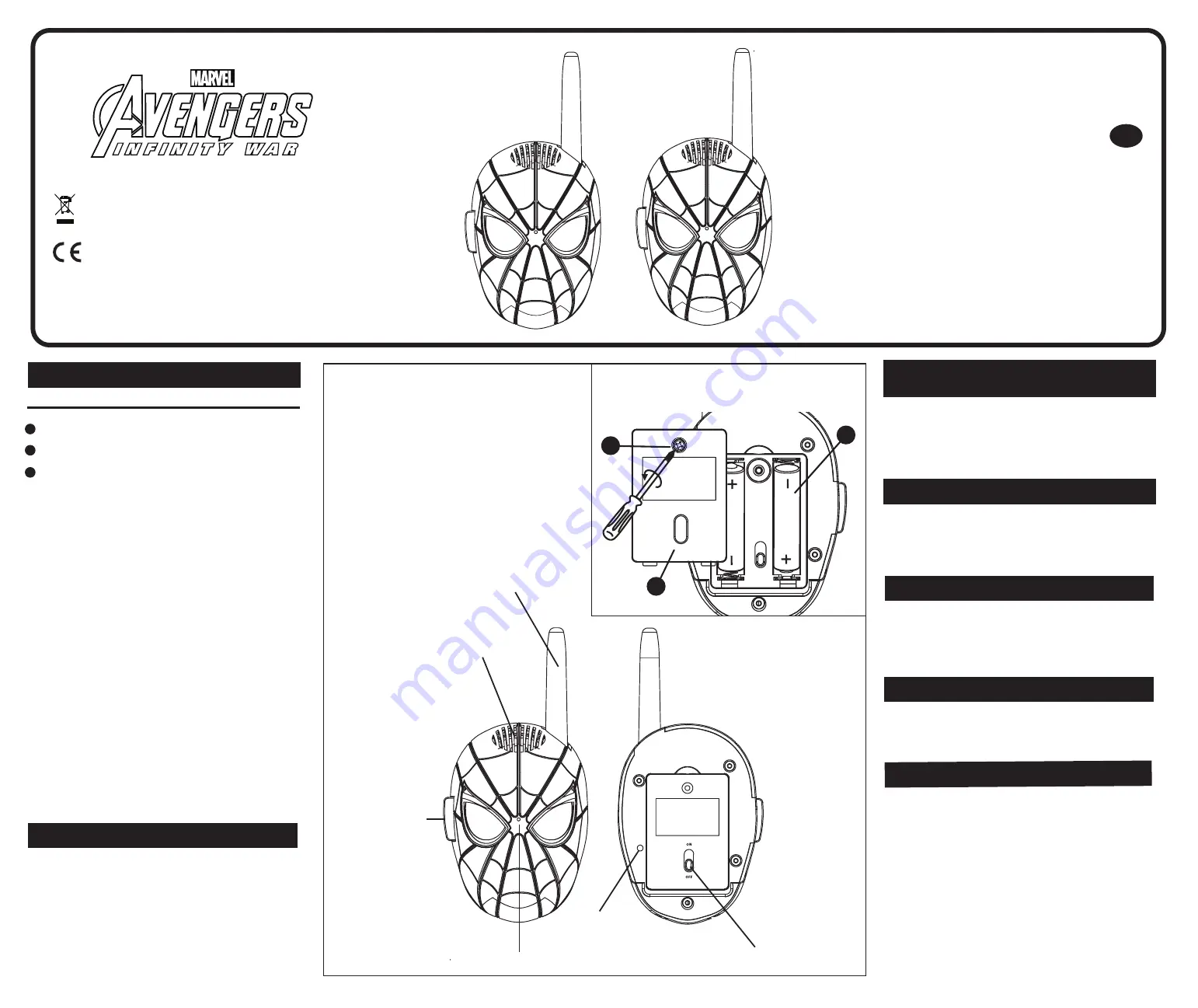 Marvel Avengers INFINITY WAR SM-202 Manual Download Page 11