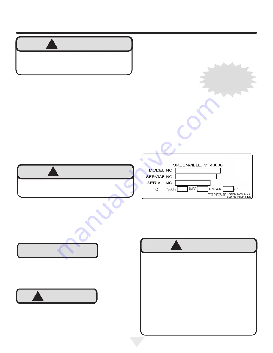 Marvel ML24RFP0 Series Installation, Operation And Maintenance Instructions Download Page 3