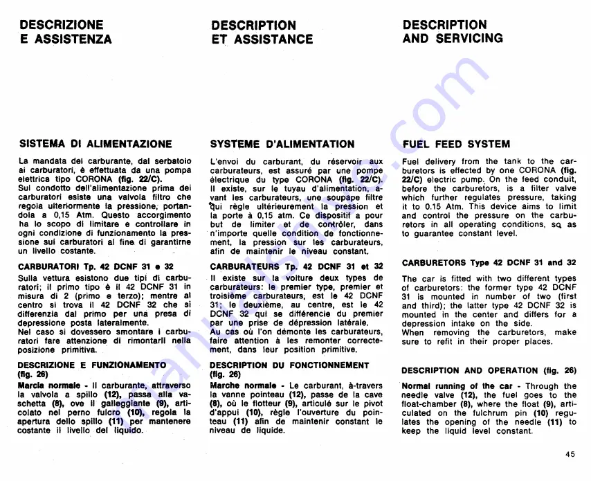 Maserati Merak AM 122 Use And Maintenance Download Page 47