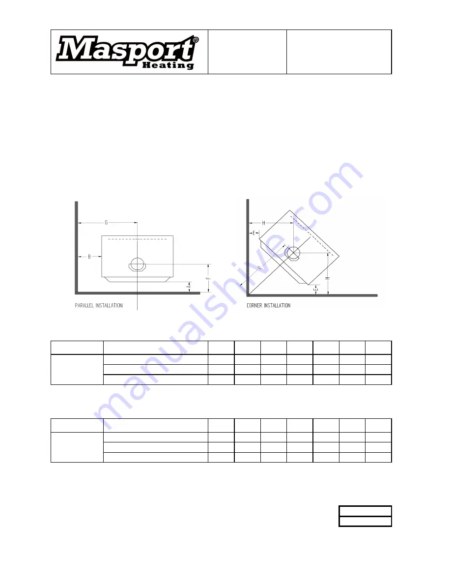 Masport grandciew s3 Installation Sheet Download Page 1