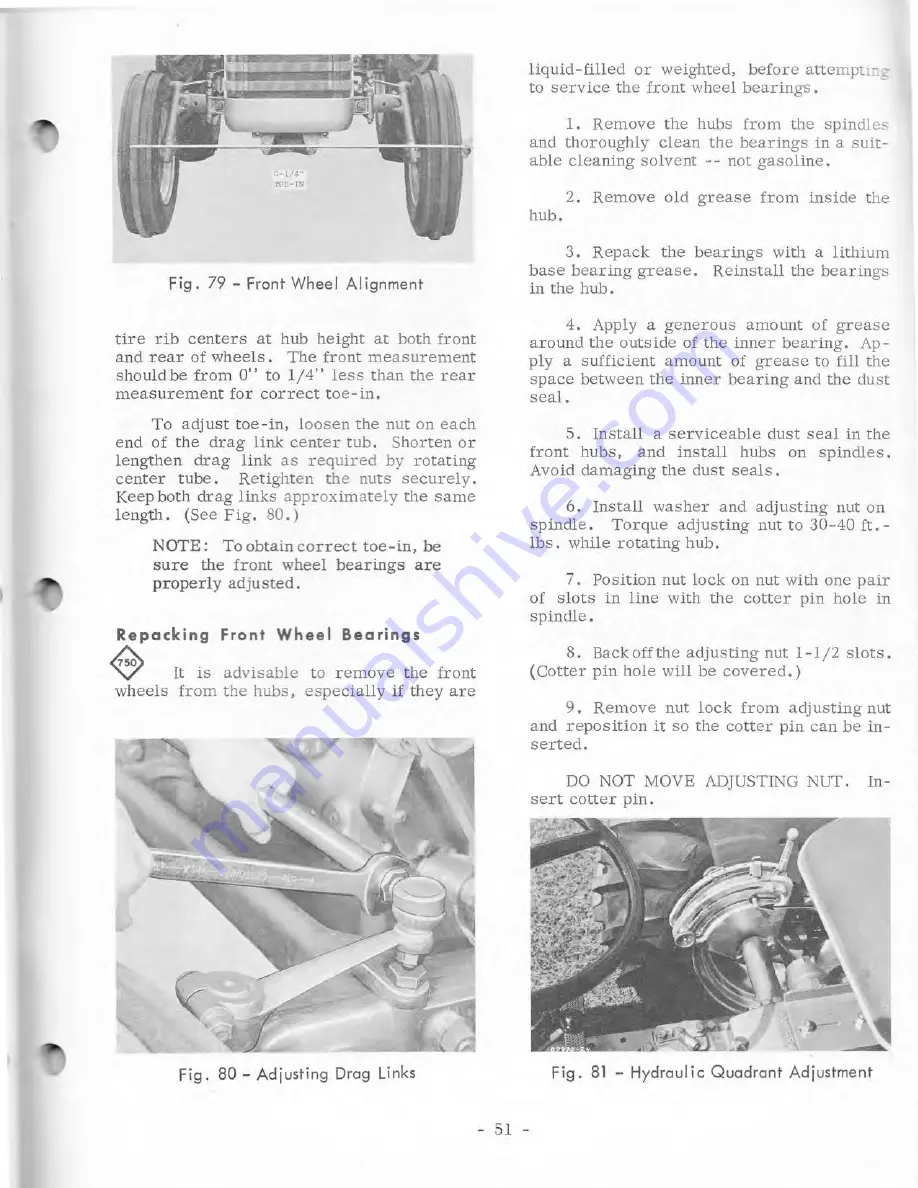 MASSEY FERGUSON MF 135 Operator'S Manual Download Page 60