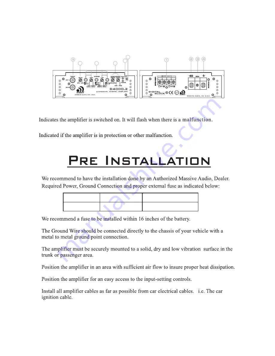 Massive Audio D 4000.2 User Manual Download Page 6