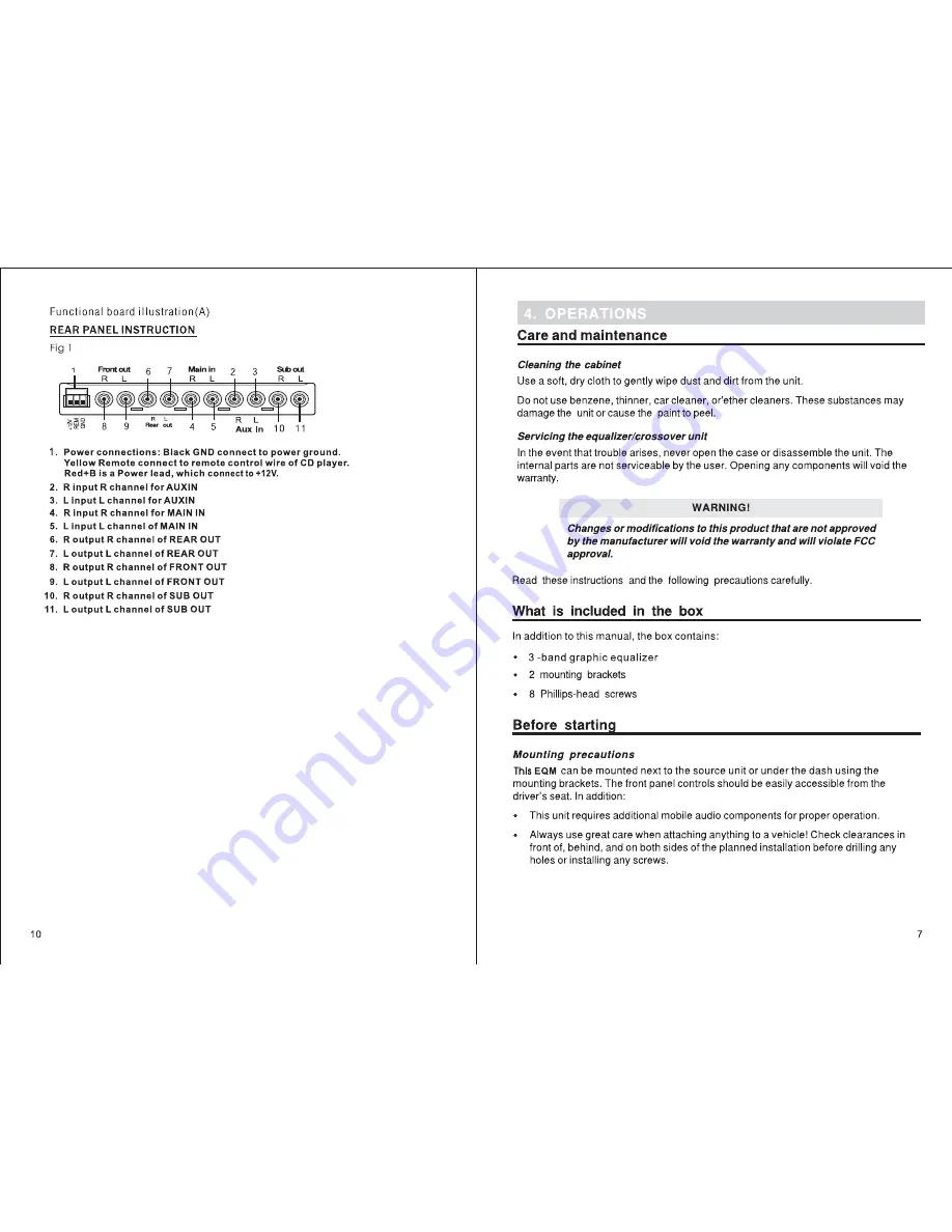 Massive Audio EQM Instruction Manual Download Page 6