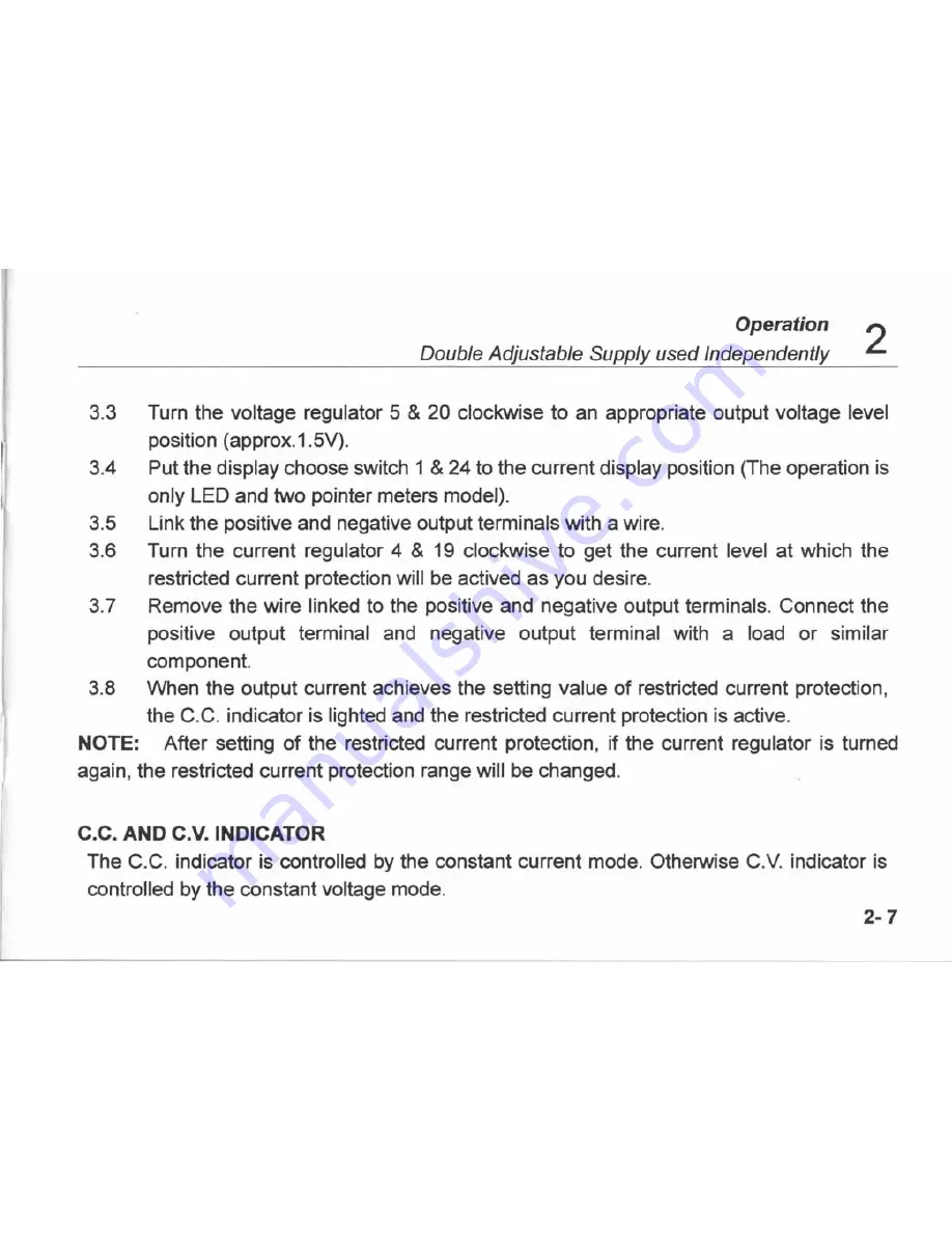 Mastech HY3000 double series User Manual Download Page 27