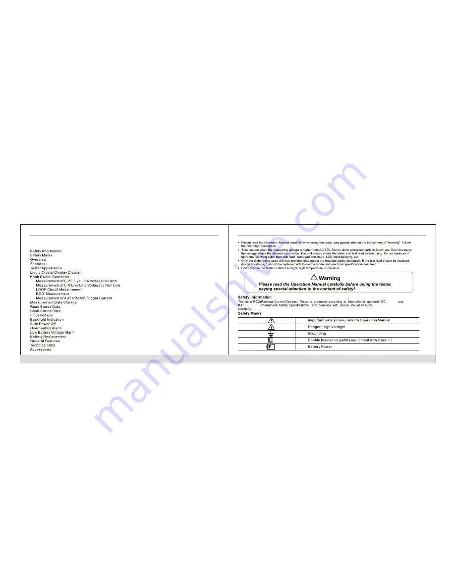 Mastech MS5910 User Manual Download Page 2