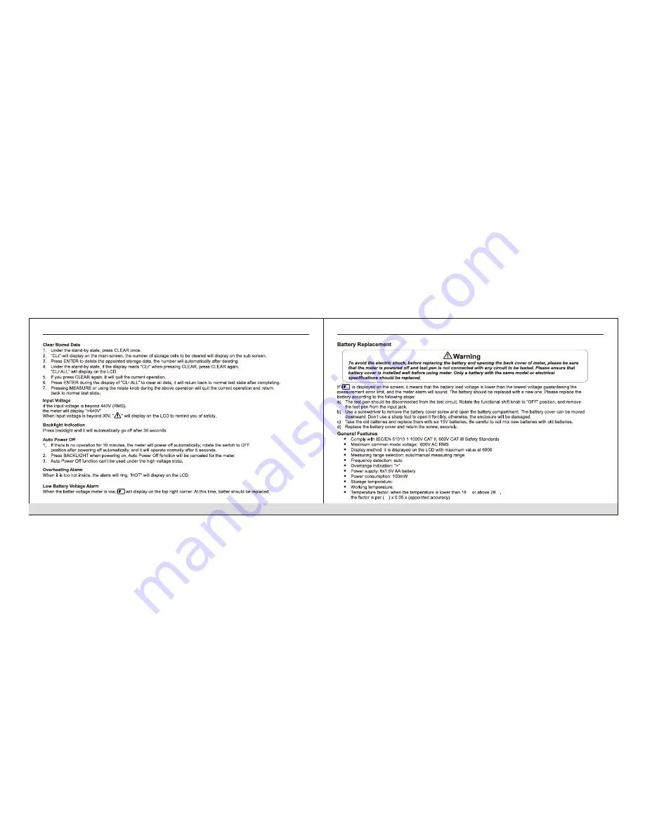 Mastech MS5910 User Manual Download Page 6