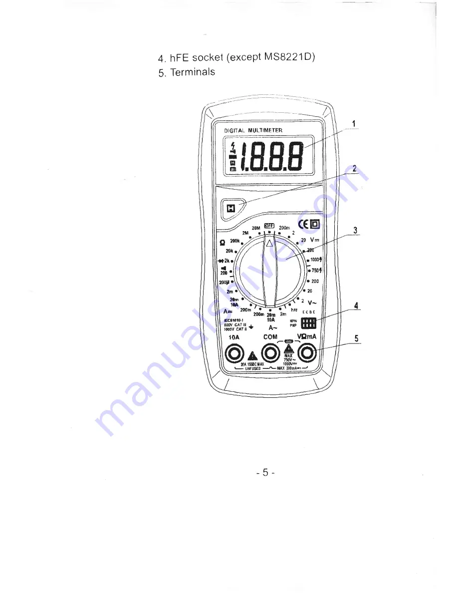 Mastech MS8230B User Manual Download Page 7