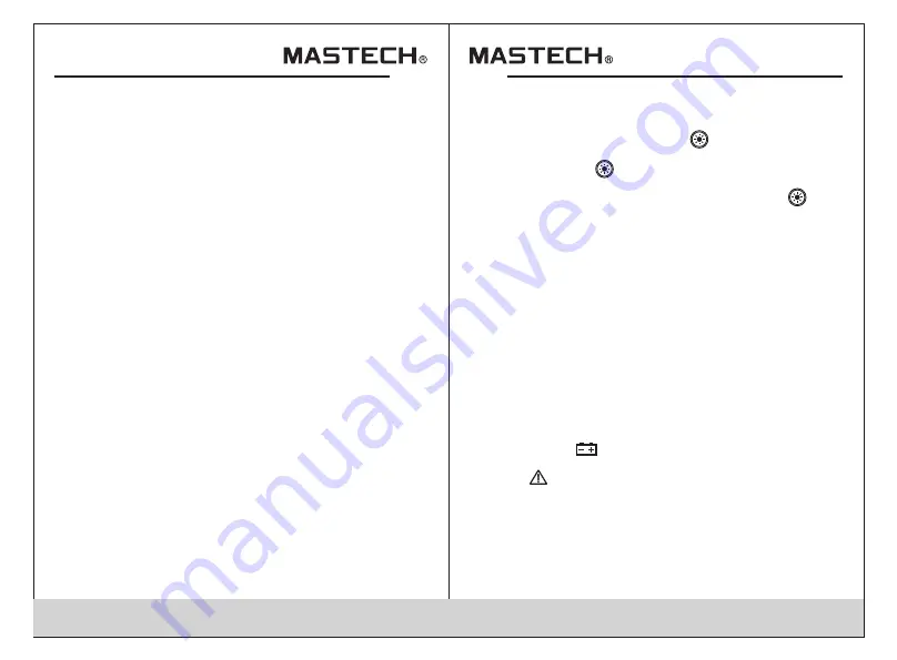 Mastech MS8235 Operation Manual Download Page 9