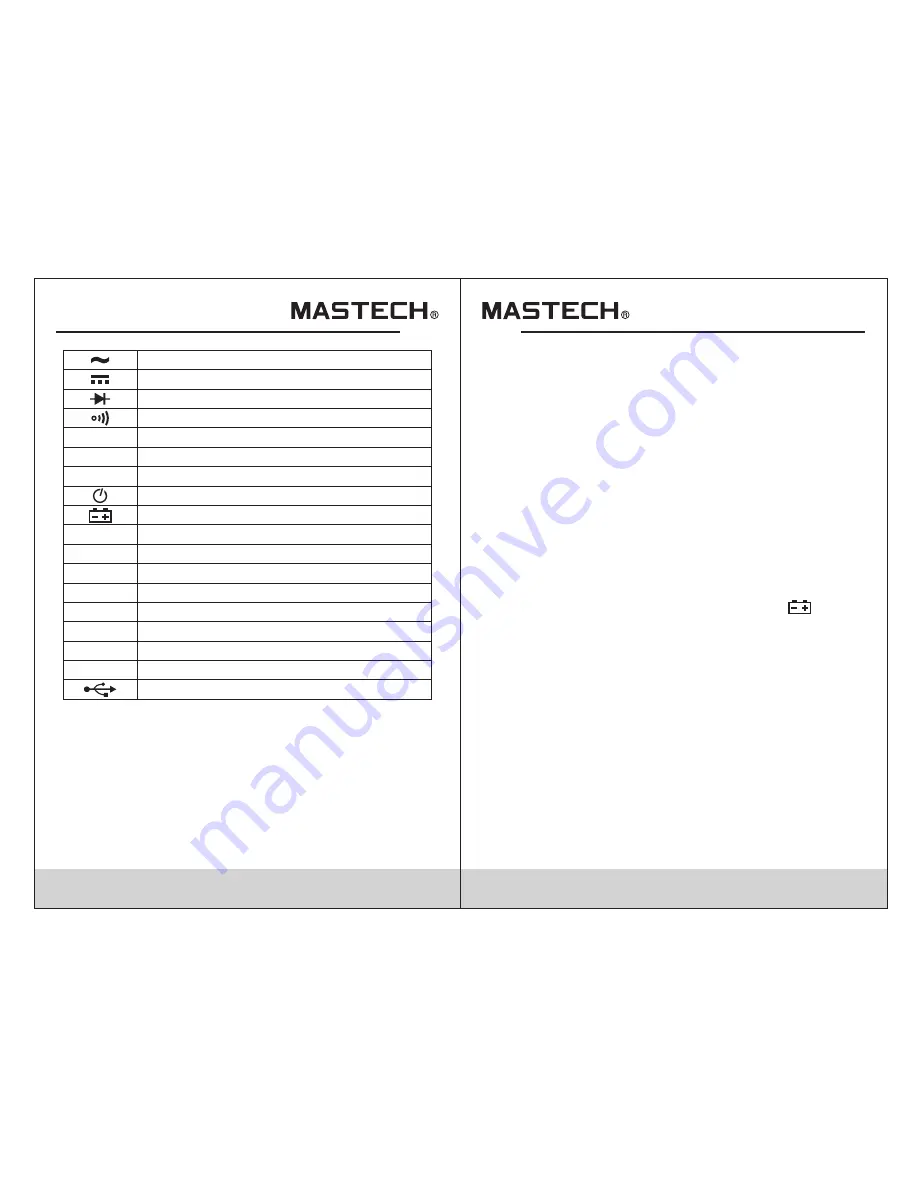 Mastech MS8250D Скачать руководство пользователя страница 5