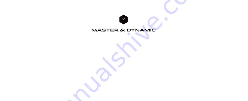 Master & Dynamic MW07 GO User Manual Download Page 1