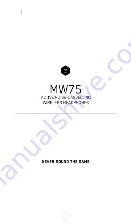 Master & Dynamic MW75 User Manual Download Page 57