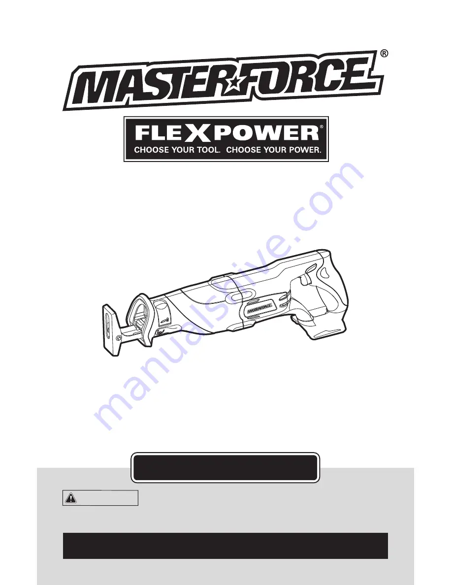 Master-force 241-0433 Operator'S Manual Download Page 1