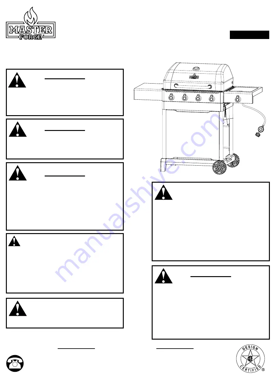 Master Forge 4082878 Manual Download Page 1