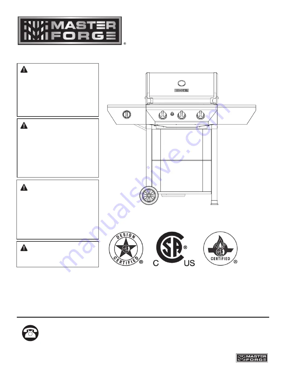 Master Forge GD4215S Use & Care Manual Download Page 7