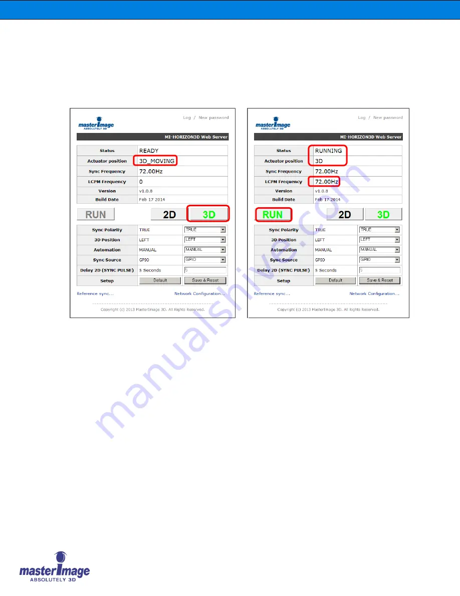 Master Image MI-HORIZON3D Installation & Operation Manual Download Page 30