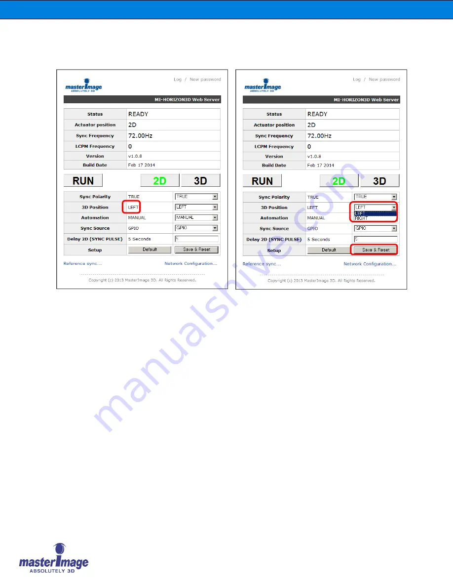 Master Image MI-HORIZON3D Installation & Operation Manual Download Page 33