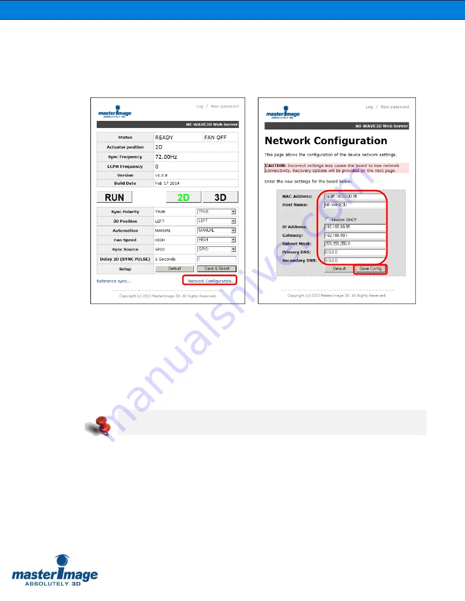 Master Image MI-WAVE3D Installation & Operation Manual Download Page 36