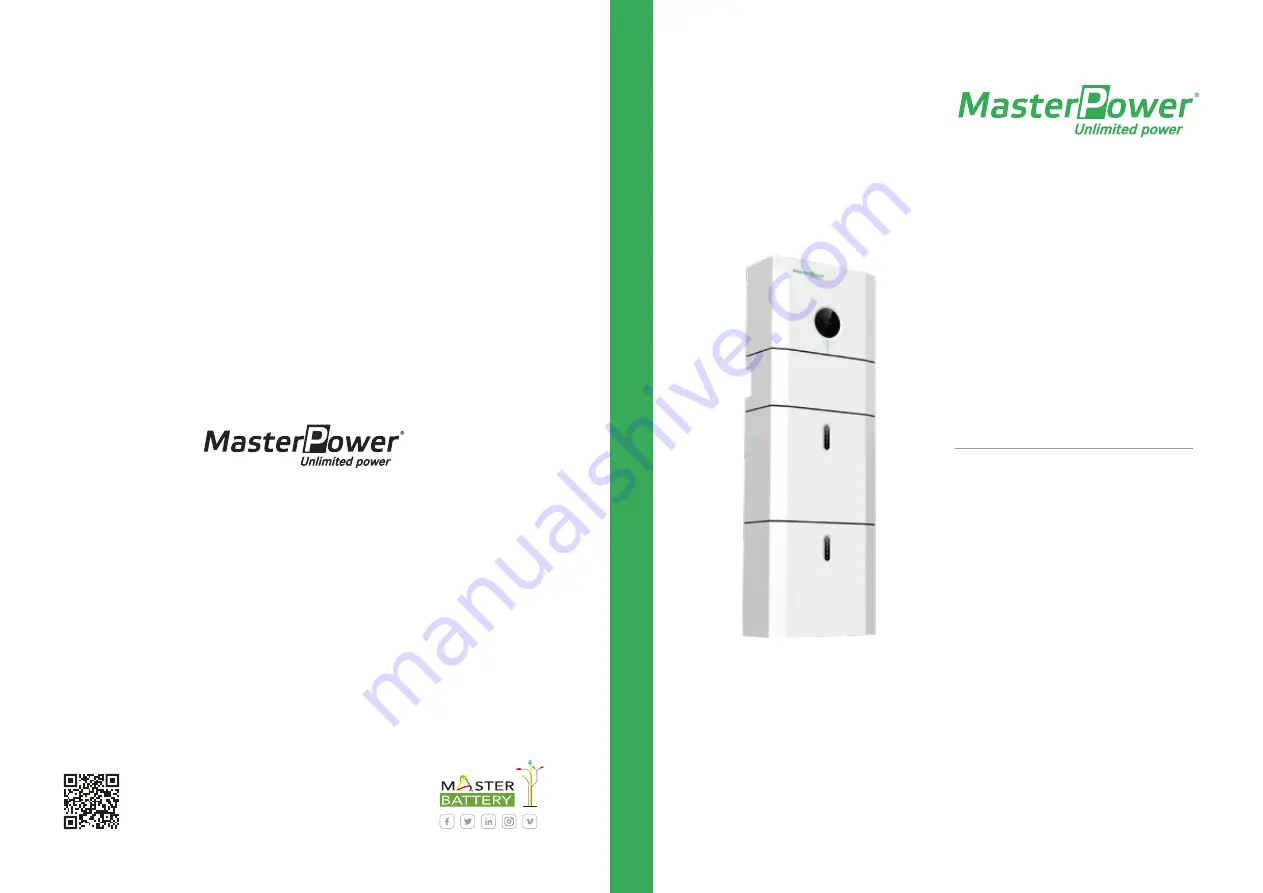 Master Power GreenE 3.68K Installation, Operation & Maintenance Manual Download Page 1