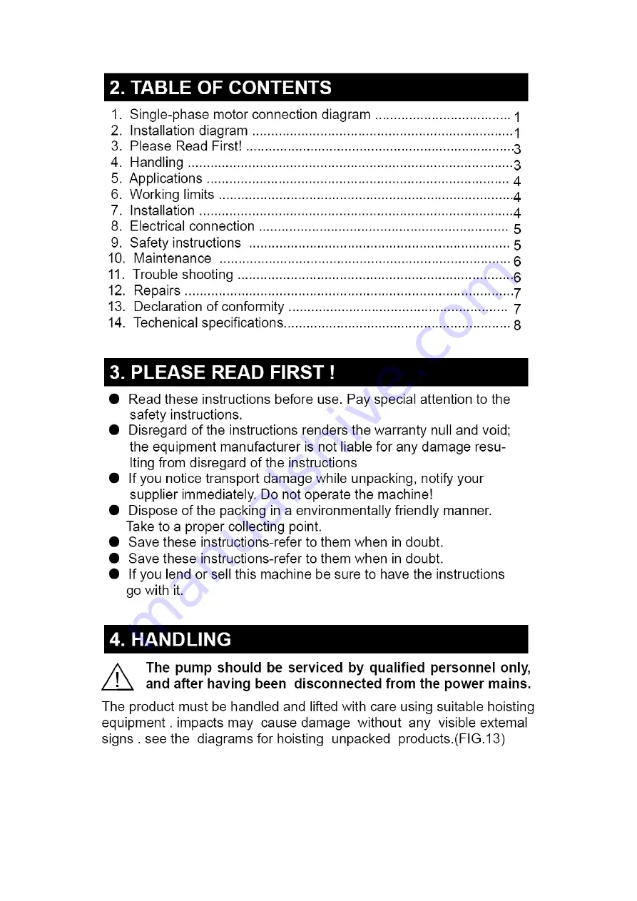 Master Pumps 5411074121358 Operating Instructions Manual Download Page 22